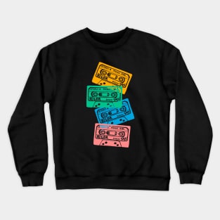 Retro Audio Cassette Tapes - Vintage Mix Tapes Crewneck Sweatshirt